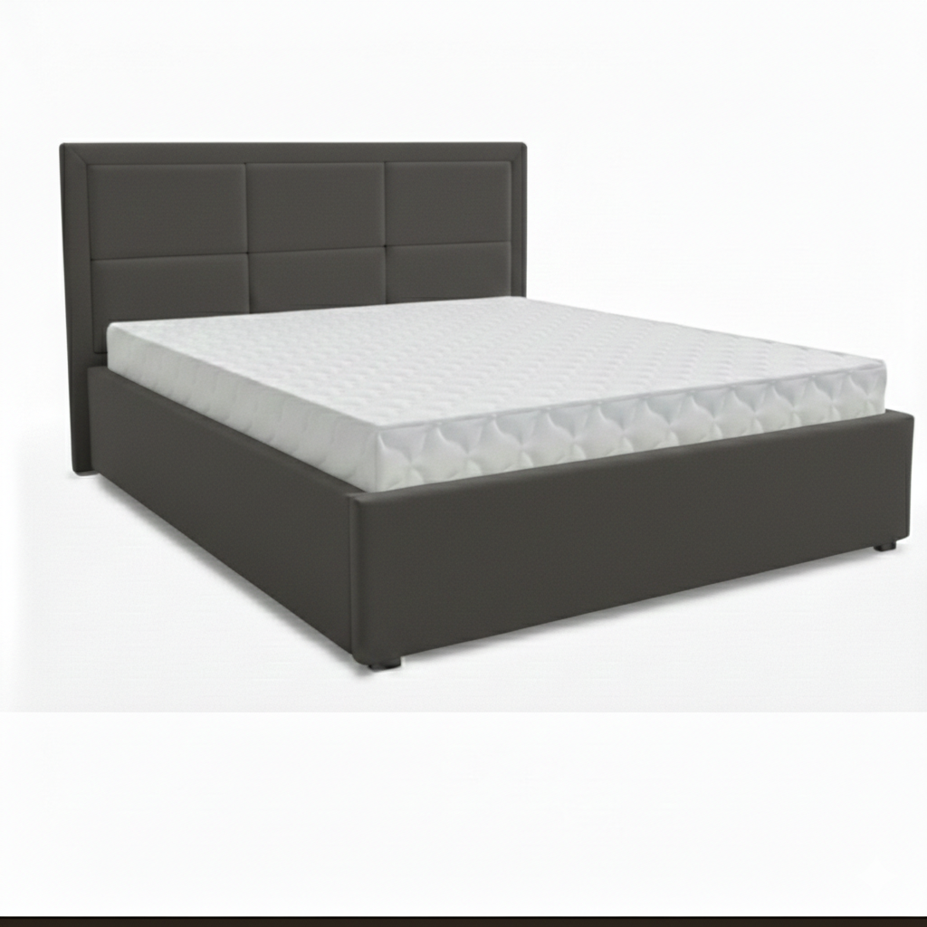 Кровать Квадро-1 1,6*2,0 с П.М. Тк.Дива VL-2502-17 серый 1 кат Апогей