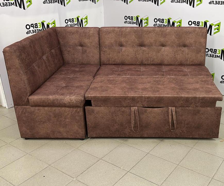 Диван угловой Визит (левый) Тк.Дакота нут 1 кат Евромебель