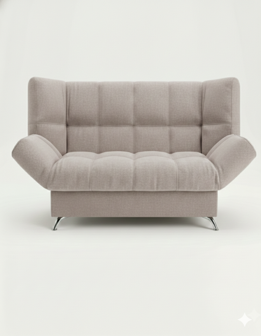 Диван Клик-кляк 8 ДК прямой Тк.SELFIE Cream 2 кат Апогей