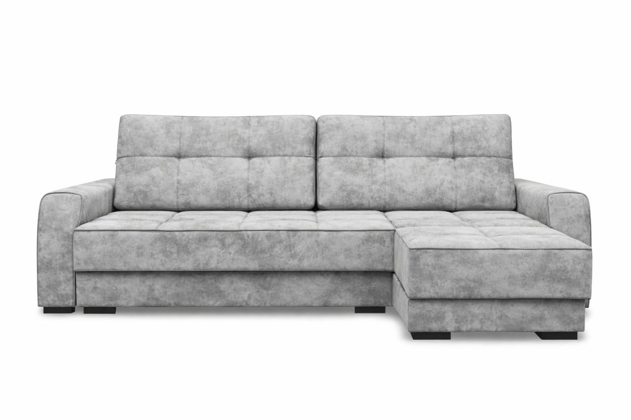 Диван Регина-17 (Ферре) ДКУ правый Тк.Катания VL-2101-05 серый жемчуг 1 кат Регина