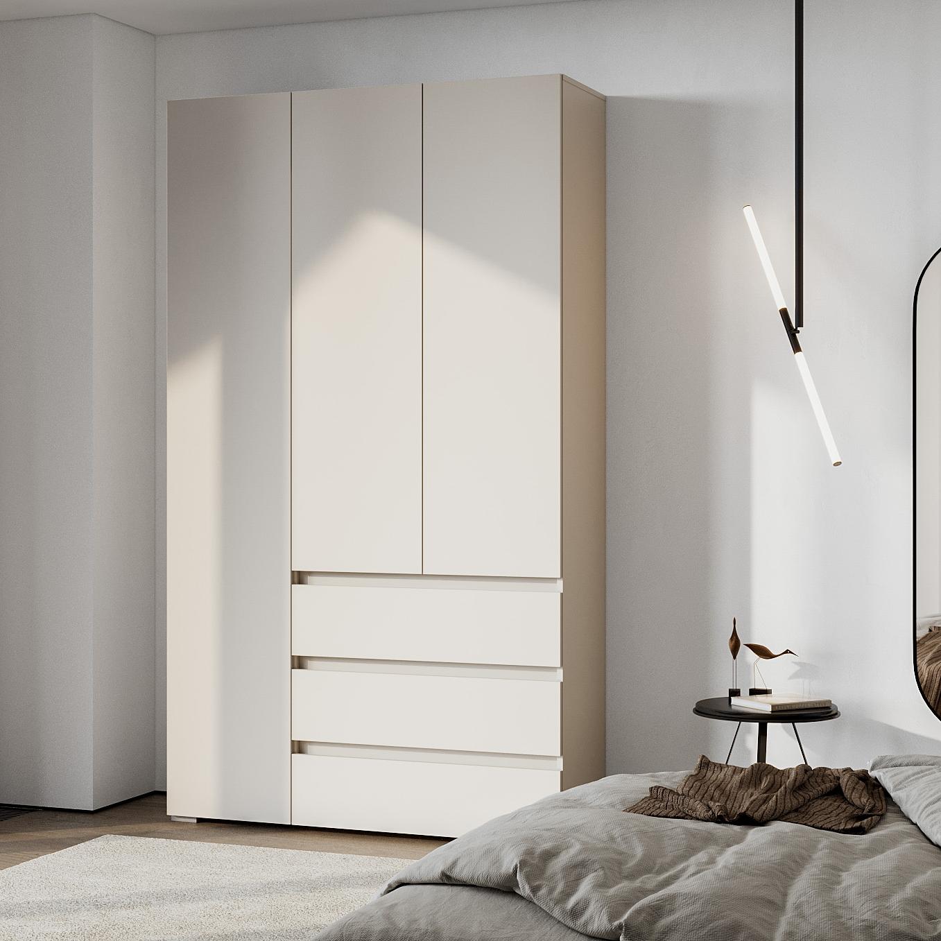 Люмо Шкаф с ящиками 3-х створчатый ШК 06 1200х2100х460 (Кашемир)