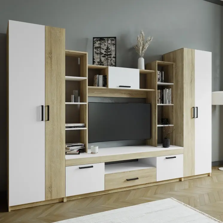 Гостиная Сидней-2 дуб сонома/белый