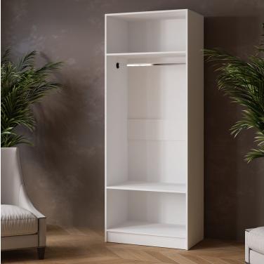 Шкаф комбинированный Ларс (0,8) с зеркалом камень серый