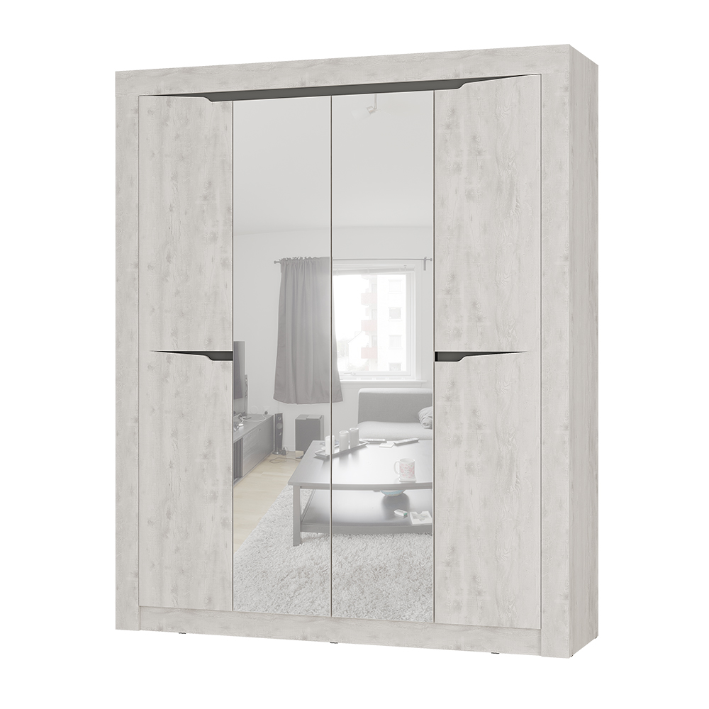 "Леонардо" ШК-14 Бетон пайн светлый/графит