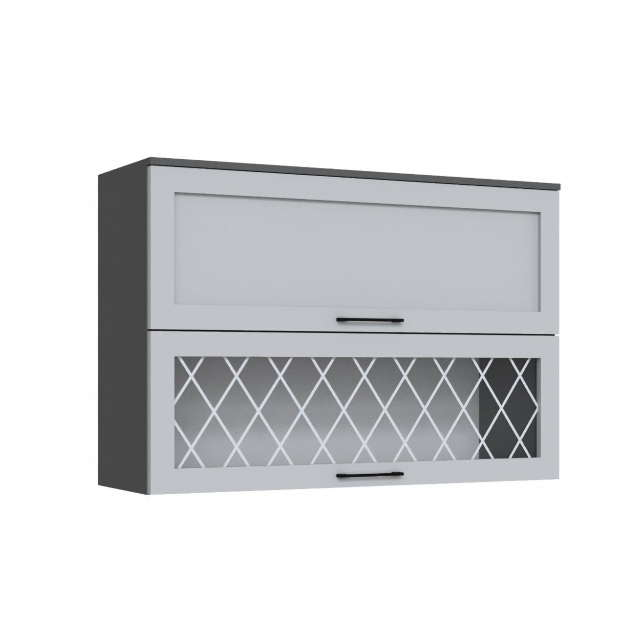 Гостиная София Деко Полка навесная СН-3 графит серый/светло-серый