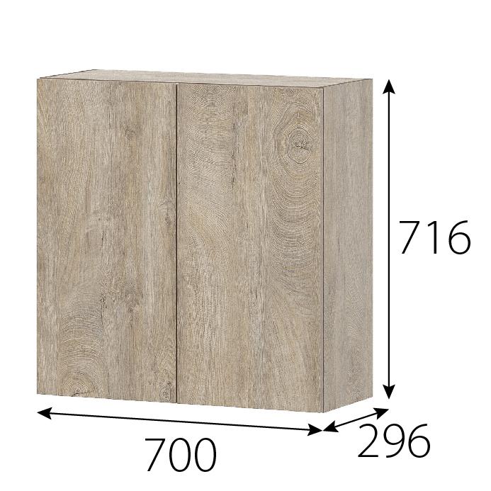 Кухонный гарнитур "Этна" Шкаф навесной 700 (7в2) Дуб Эндгрейн