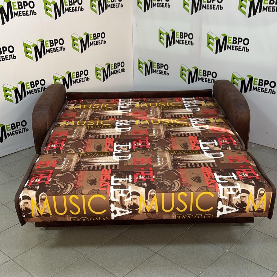Диван Рио 1,4 Тк.Рок браун + Наполи 02 1 кат Евромебель