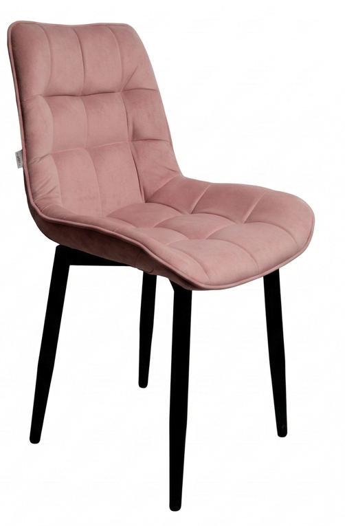 Стул "Бостон" черный матовый (Томми 14 пыльная роза)
