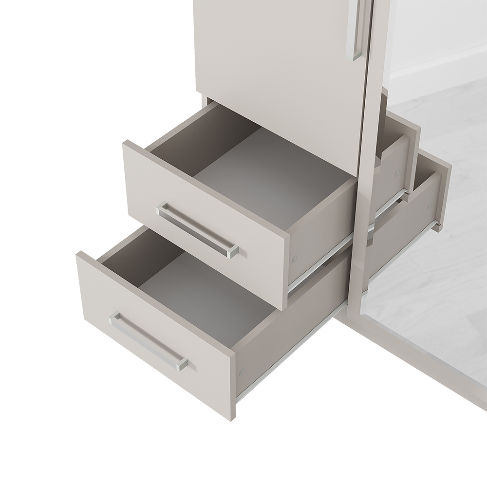 Шкаф 3-х створчатый с ящиками Кашемир