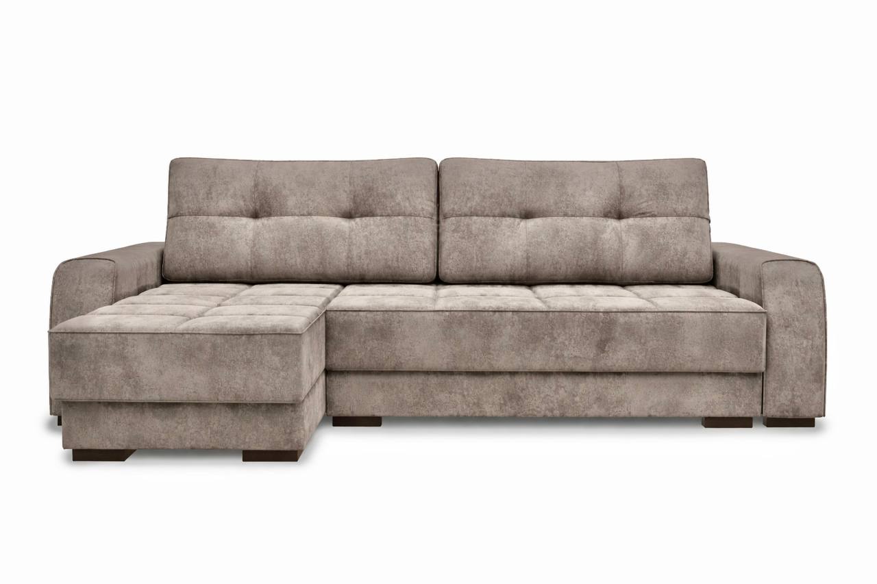 Диван Регина-17 (Ферре) ДКУ левый Тк.Катания VL-2101-03 светло-коричневый 1 кат Регина