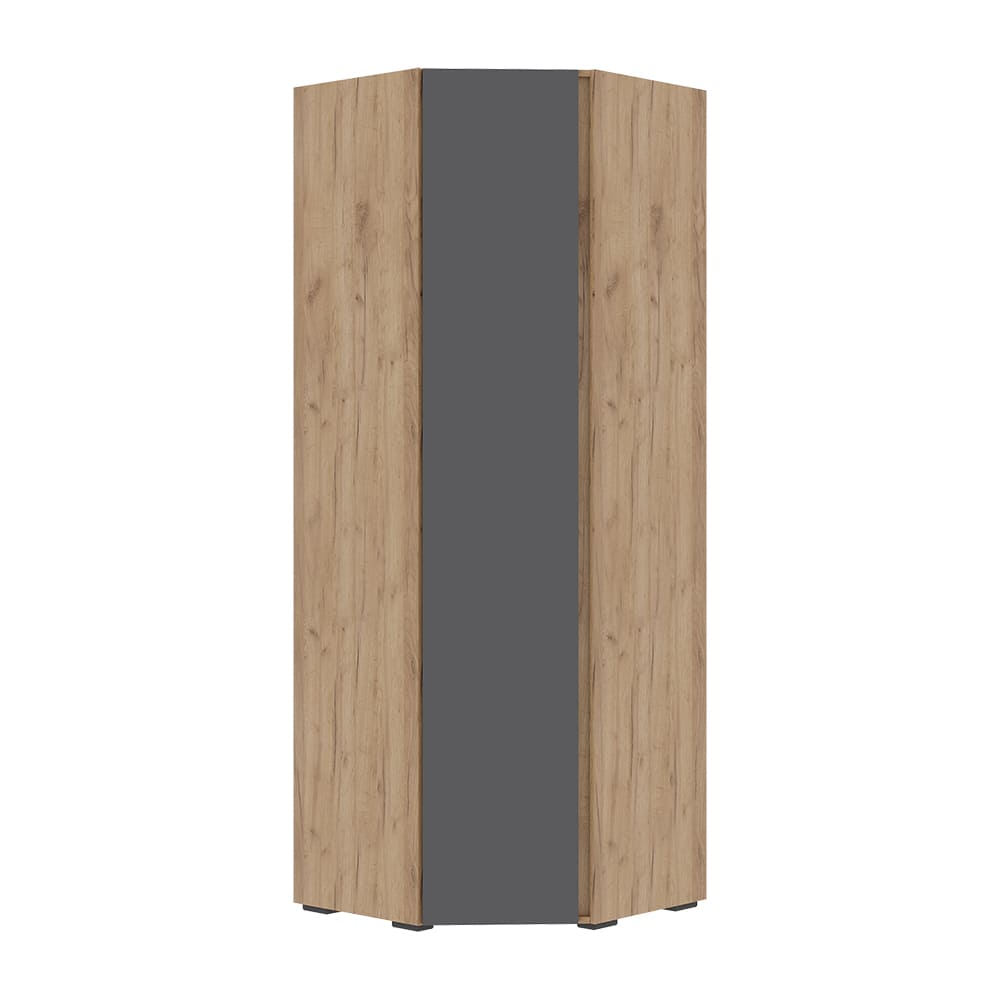 Люмо Шкаф угловой ШК 04 748х2100х748 (ДУБ КРАФТ ЗОЛОТО/СЕР)