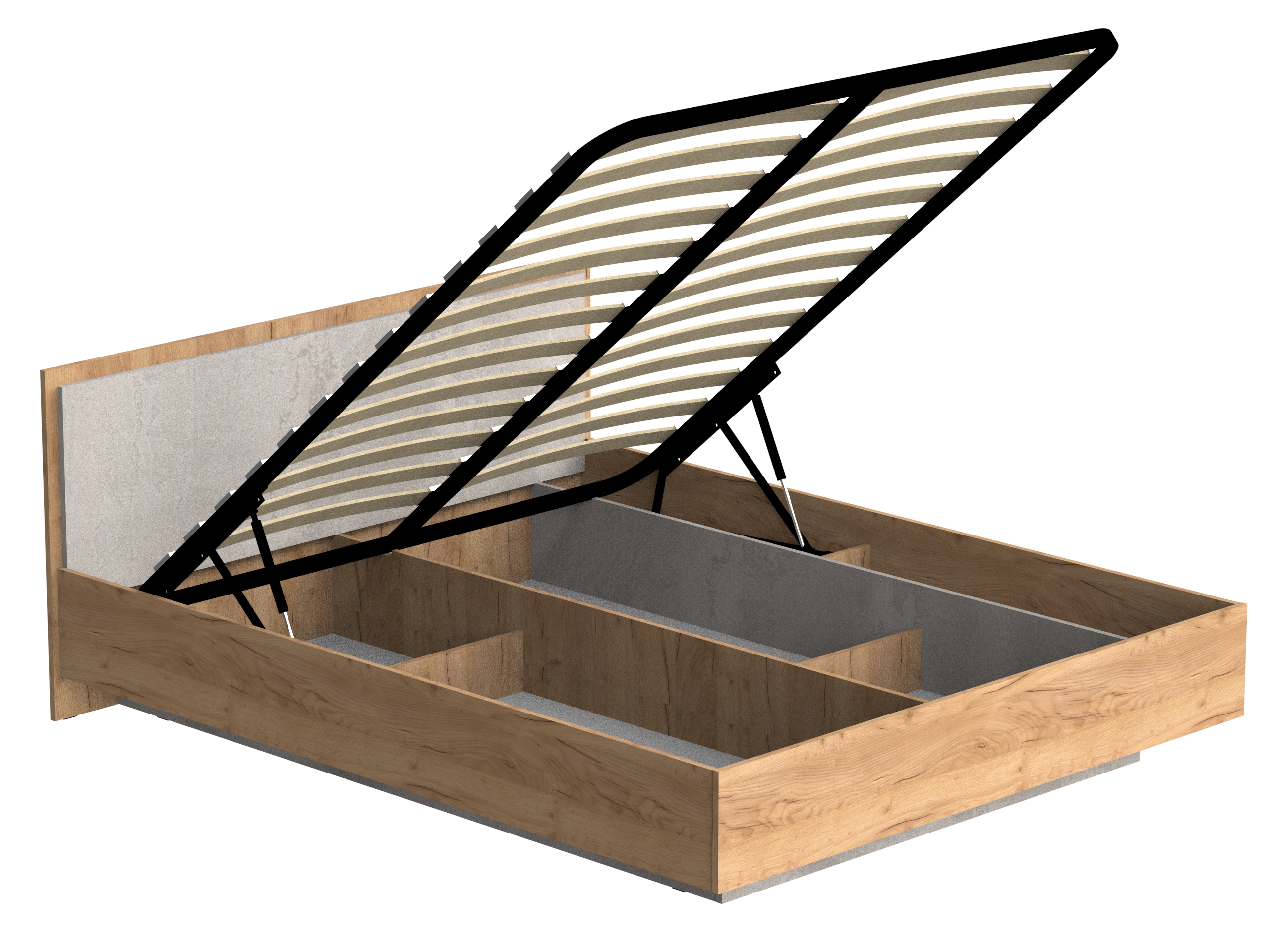 Кровать 1600 БЕНТОН 1668х800(351)х2048