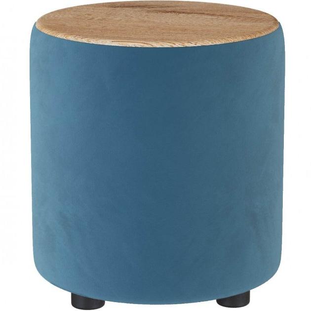 Пуф Пай светло-голубой/мдф дуб канадский