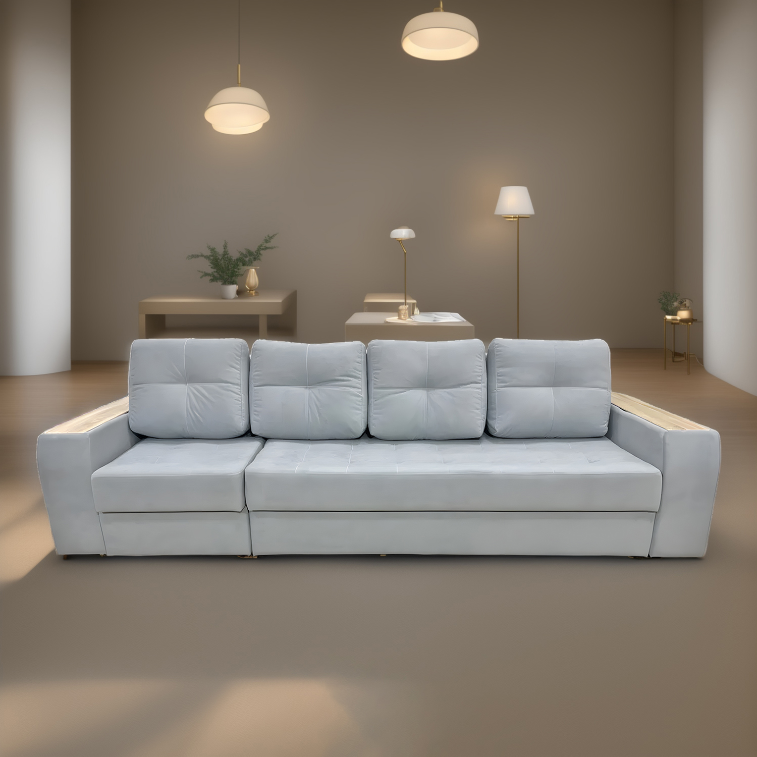 Диван Монтана Д3/Д1 Тк.Newtone grey 4 кат ЭКО