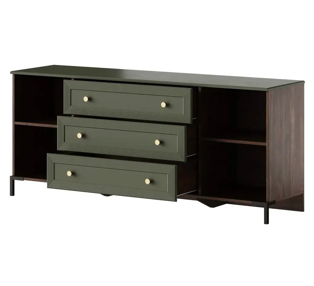 Тиана Тумба 1736 с ящ+2дв Дуб Апрель темный/Мидори