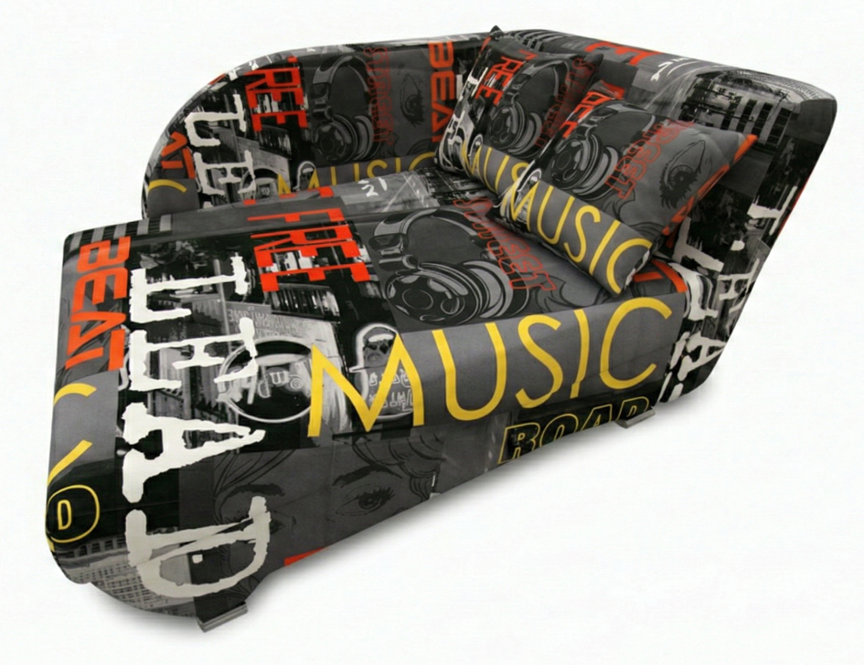 Кресло-тахта Юниор правый Тк.Роад графит 1 кат Евромебель