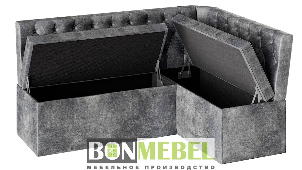 Скамья угловая "Венеция" - ТК темно-серая