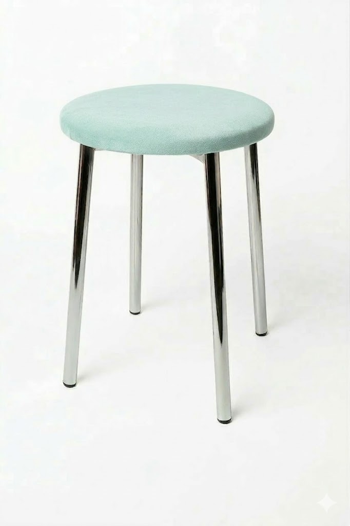 Табурет хром "Эконом" (Блисс кожзам мята)