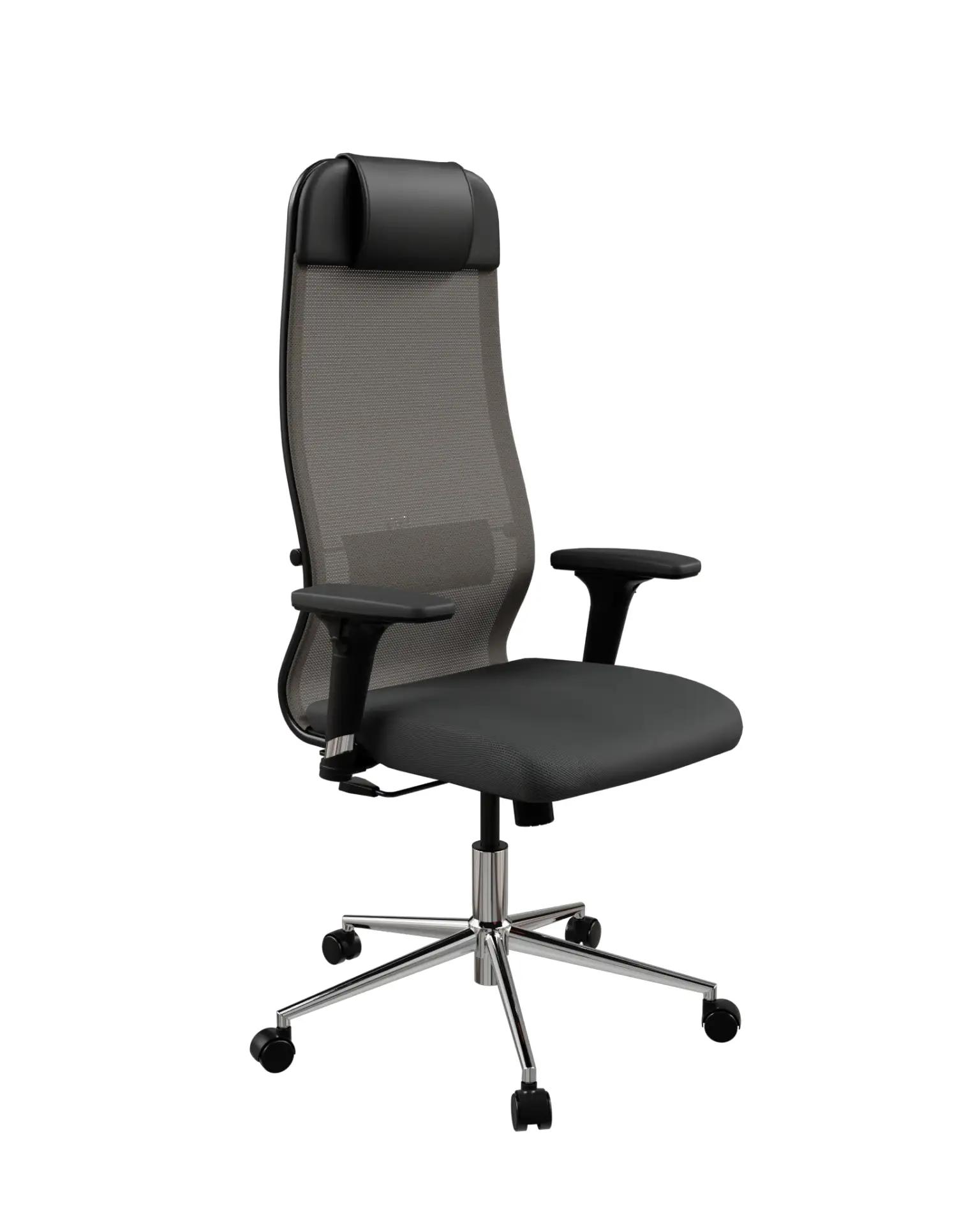 Кресло Sit 10 187.D.1.D43 (Sit 10 B1-111D - X2+UMF(X1) /Ub00/Wh00/D02P(M01.B22.G42.W03) (Серый-Черны