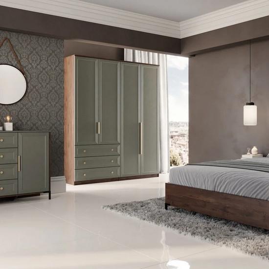 Тиана Шкаф 2х дверный с ящ Дуб Апрель темны/Мидори