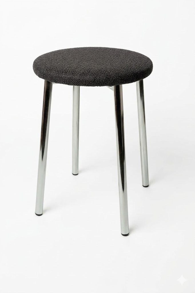 Табурет хром "Эконом" (Блисс кожзам коричневый)