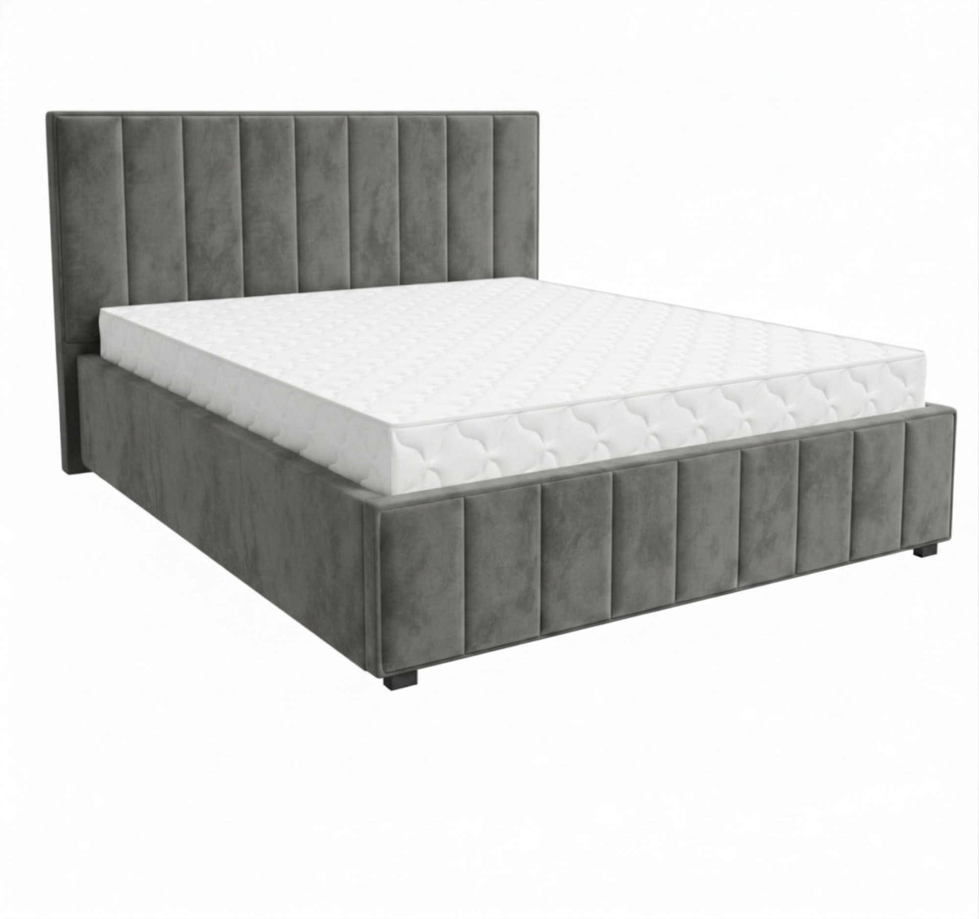 Кровать Кордова-1 1,6*2,0 с П.М. Тк. LOVERS-27 стоун 2 кат  Апогей