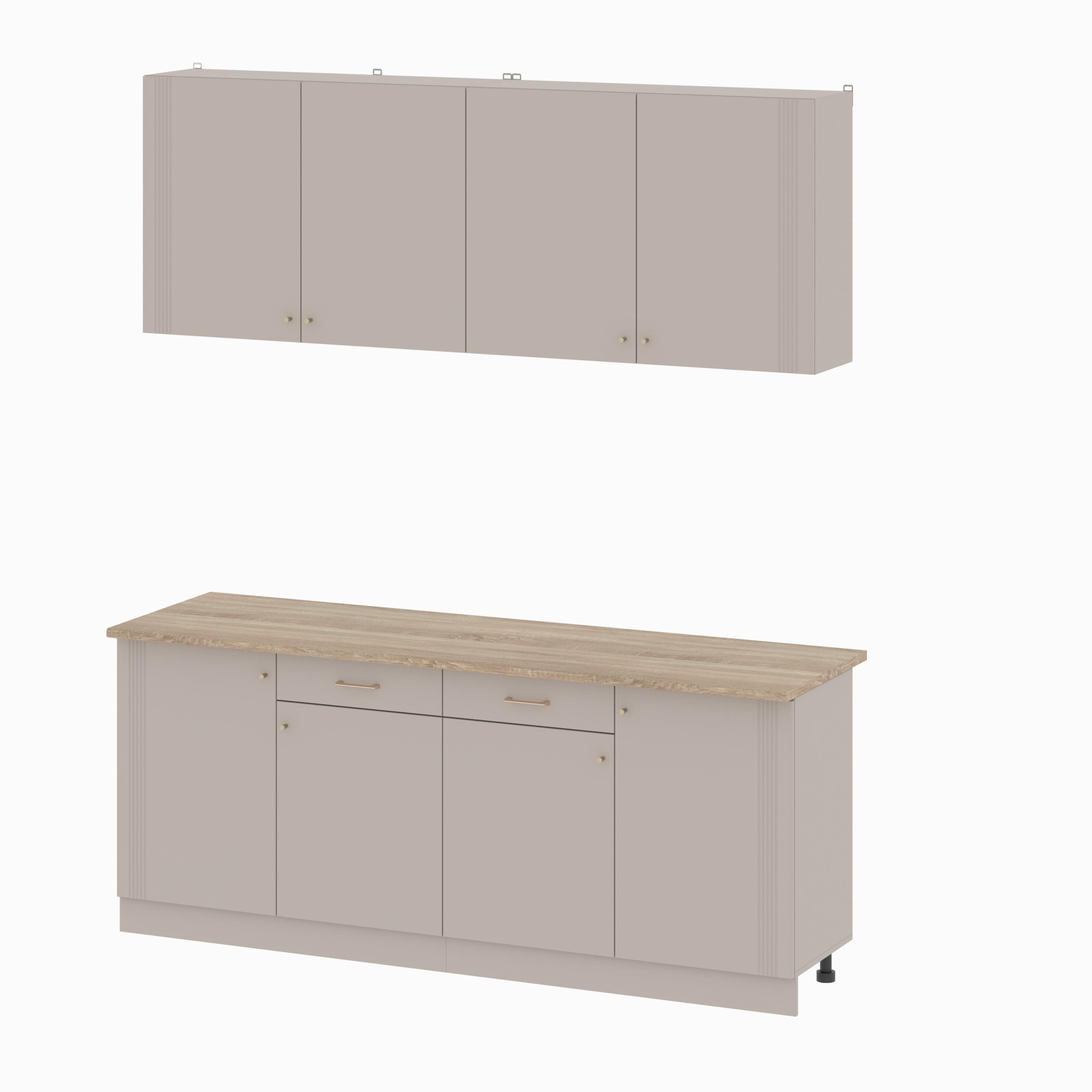 Кухонный гарнитур "Одетта" (2м) (Меланж/Дуб Сонома)