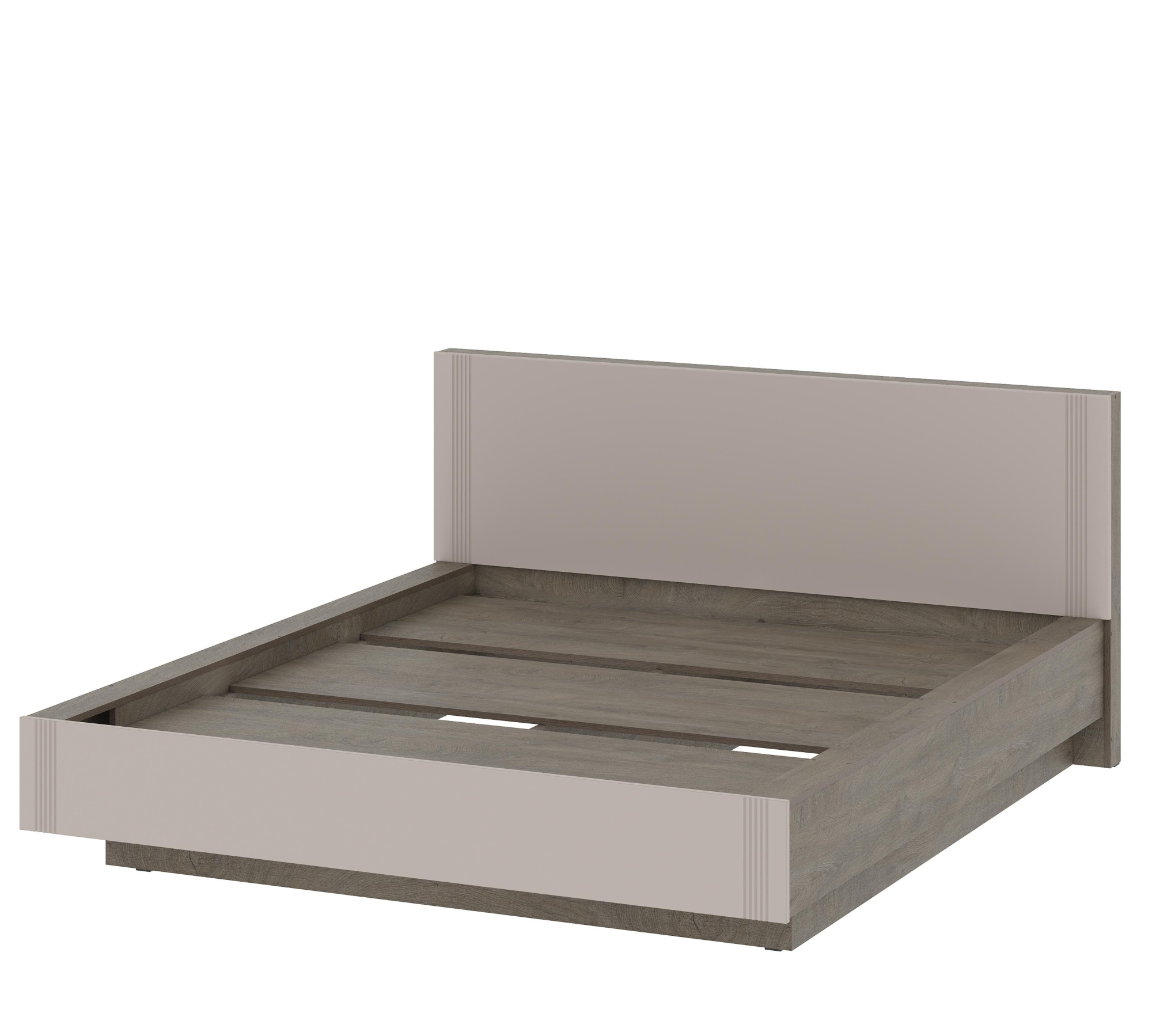 Модульная система "Одетта" Кровать (1,6х2,0) (КР1) Меланж/Дуб Эндгрейн