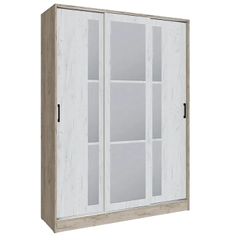Шкаф-купе Стиль-2 1600 дуб крафт серый/дуб крафт белый