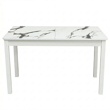 Стол Буони раздвижной 1400(2000)*800 ноги квадро белые Белое Пл.3027 Калаката Висма.