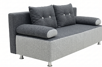Диван прямой Прима Эконом Тк.Lana 80 св. серый + Lana 86 серый 4 кат ЭКО