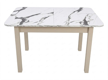 Стол Висма раздвижной 1200(1980)*800 ноги квадро бежевые Бежевое Пл.3027 Калаката Висма