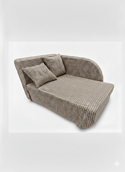 Кресло-тахта Юниор левый Тк.Бари 03 бежевый 1 кат Евромебель