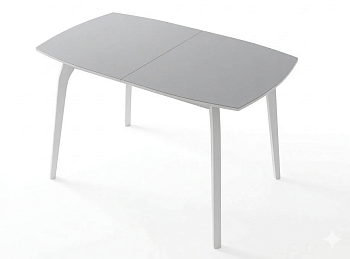 Стол раздвижной Оскар-мини С-4 (Серый Matelux) белый (120*80) Н-7