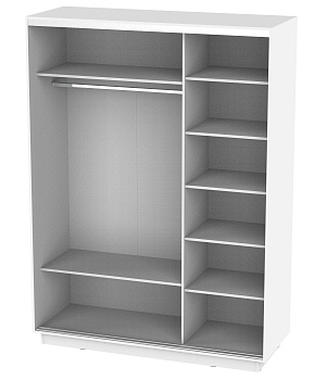 Корпус шкафа ТАНДЕМ 1816х2200х600 белый/белый глянец