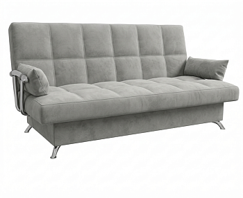 Диван Финка ДК с хром.бок. прямой Тк.Боска VL-1912-23 (серебристо-серый) 1 кат Апогей