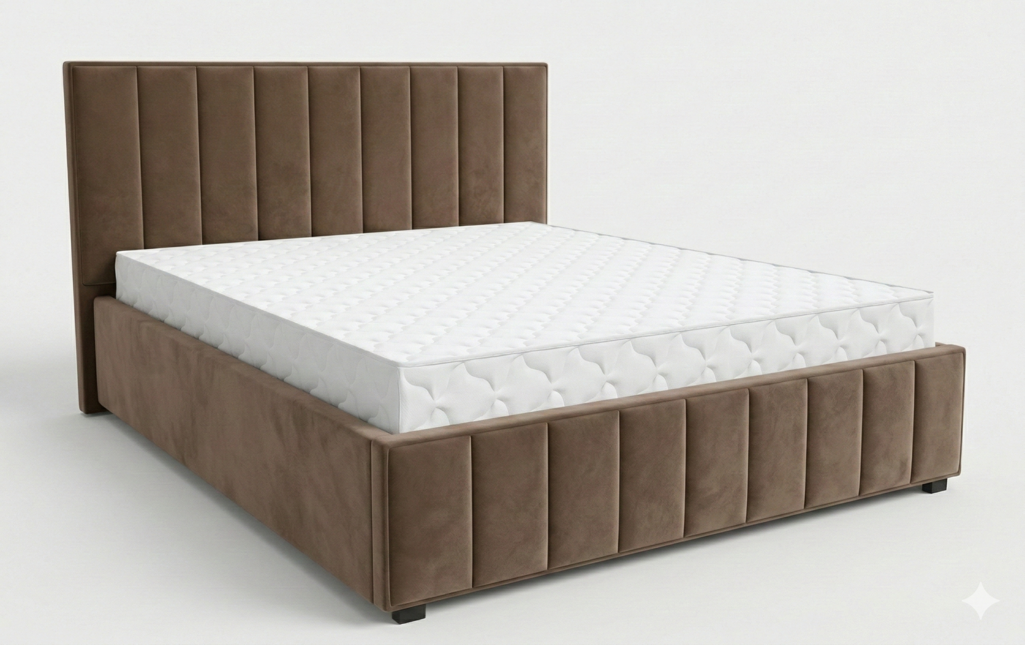 Кровать Кордова-1 1,6*2,0 с П.М. Тк. SELFIE Mocca кофейный 2 кат Апогей