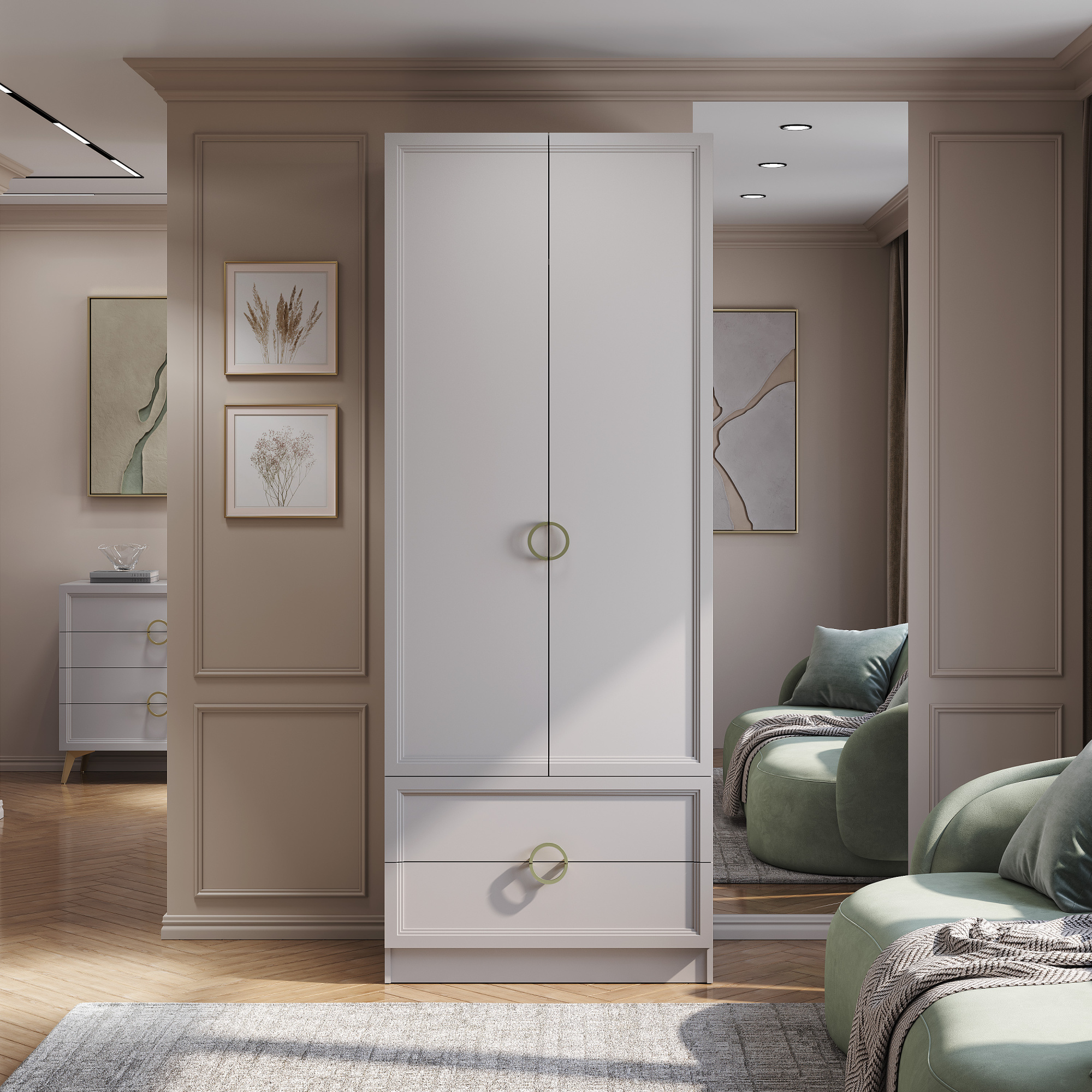 Шкаф 2-х створчатый "Эстетика" ШК-02 Кашемир