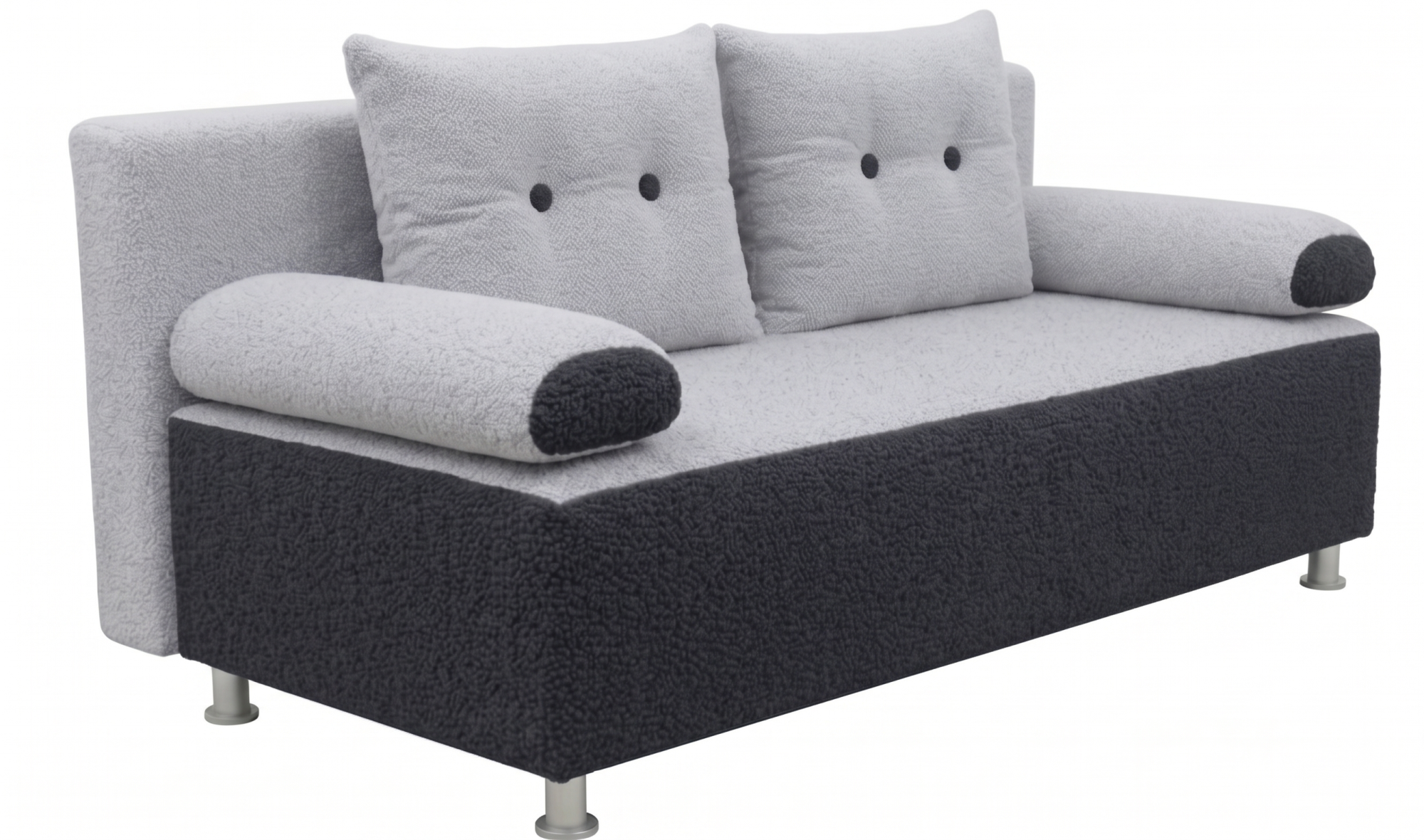 Диван прямой Прима Эконом Тк.Lana 86 серый + Lana 80 св. серый 4 кат ЭКО