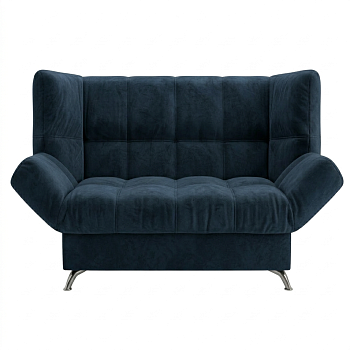 Диван Клик-кляк 8 ДК прямой Тк.SELFIE Deep Blue черно-синий 2 кат Апогей