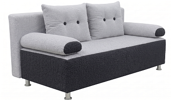 Диван прямой Прима Эконом Тк.Lana 86 серый + Lana 80 св. серый 4 кат ЭКО