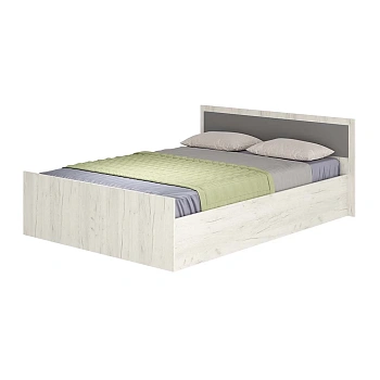 "Фиеста" кровать 1,6м LIGHT дуб крафт белый