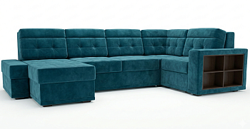 Диван угловой Мартин ДКУ-П Тк.Sensey Mineral Blue изумруд 3 кат Апогей