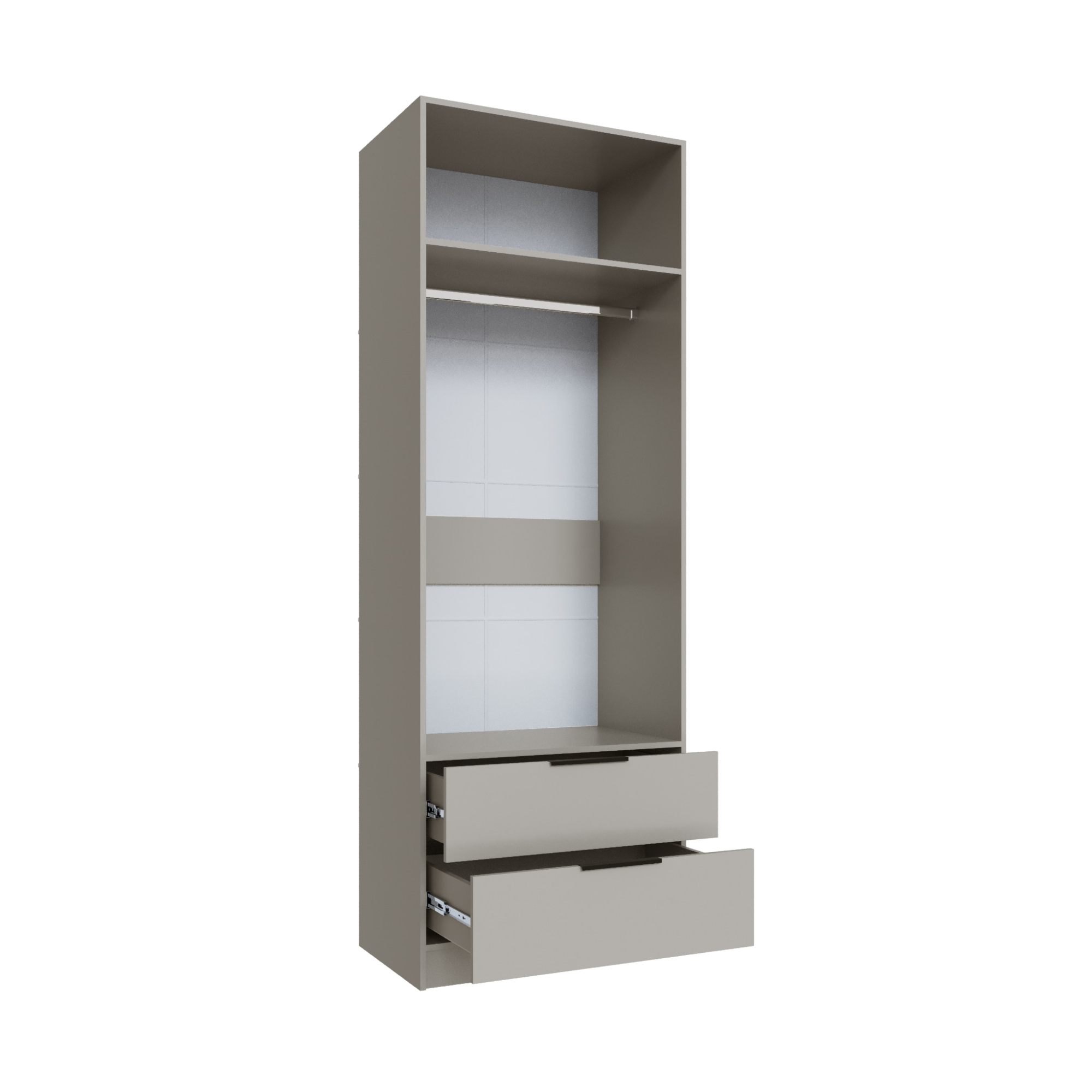 Шкаф Мадрид (0,8) с 2 ящ. с зеркалом кашемир Шкаф Мадрид (0,8) с 2 ящ. с зеркалом кашемир