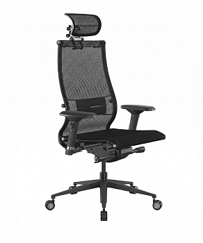 Кресло SAMURAI L2-9D - Mesh(TS) /Kb00/Nb00/D04P/H13mM-3D(MSS3.2Pl/M26.B11.G24.W04) (Черный)
