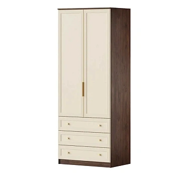 Тиана Шкаф 2х дверный с ящ Дуб Апрель темны/Оливин