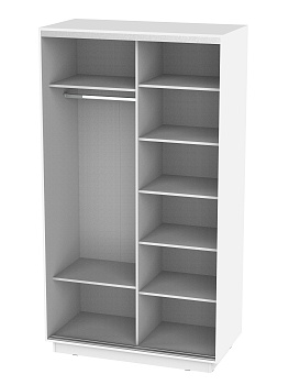 Корпус шкафа ТАНДЕМ 1216х2400х600 белый/серебро