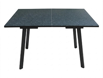 Стол Олимп раздвижной 1200(1530)*800 ноги лофт черный Черное Пл.5003ТС черный иней Висма