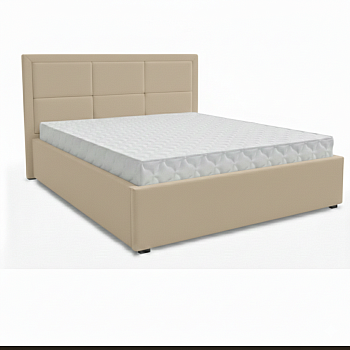 Кровать Квадро-1 1,6*2,0 с П.М. Тк.Дива VL-2502-01 слоновая кость1 кат Апогей