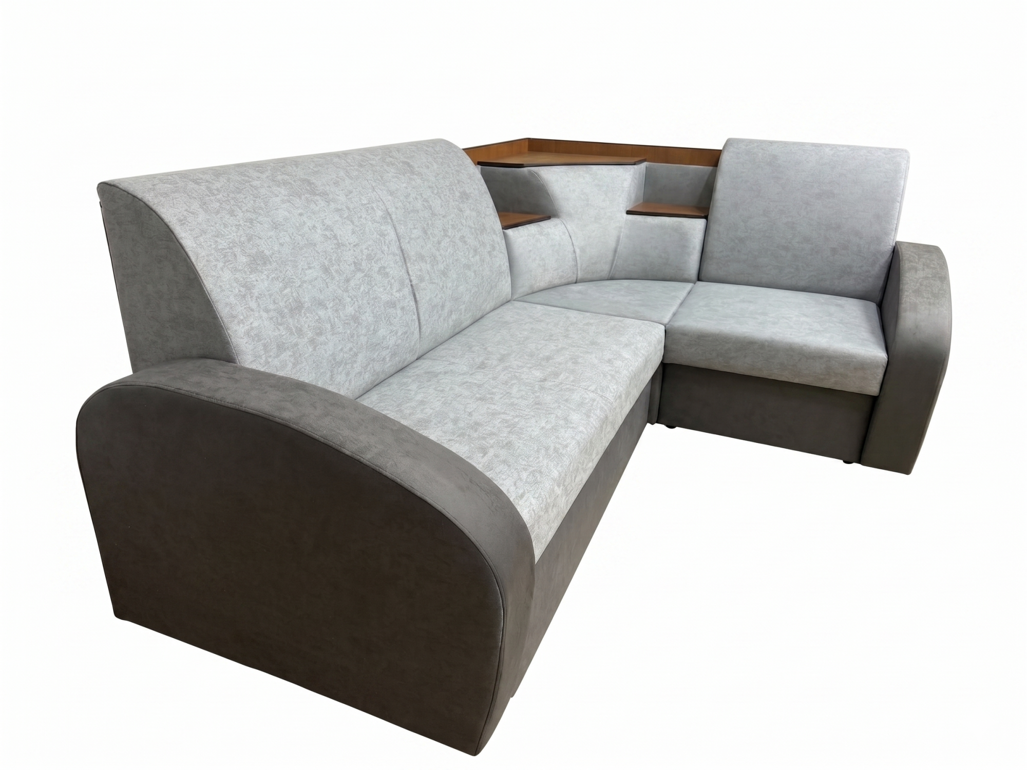 Диван Парус угловой Д1/УГ/Д2 Тк. Bern 83 серый / Bern 88 4 кат ЭКО